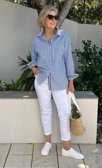 Tênis branco feminino: o novo salto alto das mulheres maduras? 2 casual